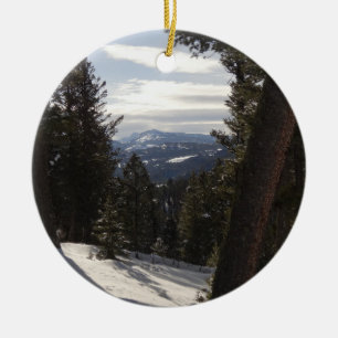Ornamento De Cerâmica Madison Mountain em inverno em Montana