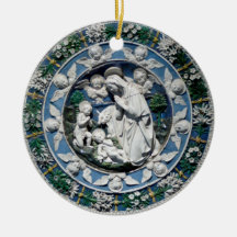 Madona em adoração à criança de Della Robbia