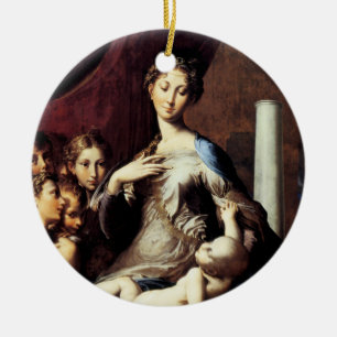 Ornamento De Cerâmica Madonna com o pescoço longo pelo Parmigiano