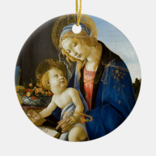 Ornamento De Cerâmica Madonna do livro por Botticelli