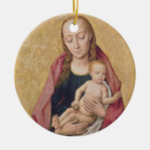 Ornamento De Cerâmica Madonna e criança 2
