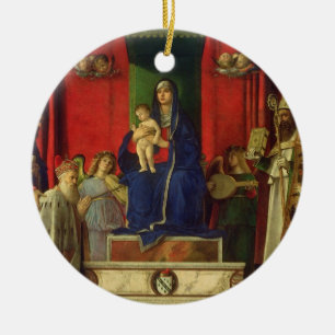 Ornamento De Cerâmica Madonna e criança (Altarpiece de Barbarigo) 1488