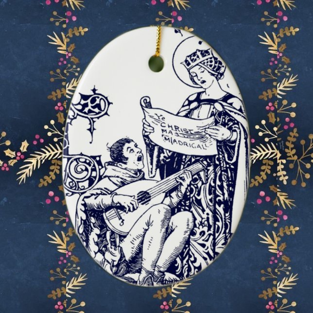 Ornamento De Cerâmica Madrigals para o Natal (Criador carregado)