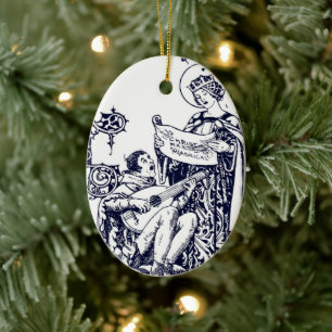 Ornamento De Cerâmica Madrigals para o Natal