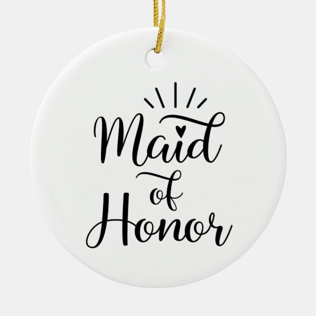 Ornamento De Cerâmica Madrinha de casamento (Frente)