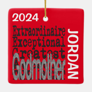 Ornamento De Cerâmica Madrinha Extraordinária PERSONALIDADE