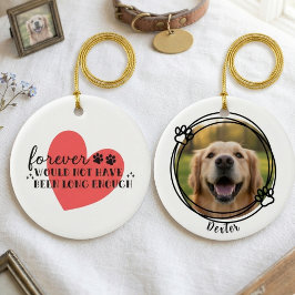 Ornamento De Cerâmica Mãe de Cachorro Minimalista Memorial à Marca da Pa