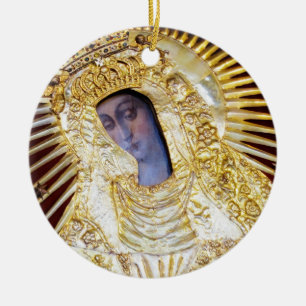 Ornamento De Cerâmica Mãe de Misericórdia