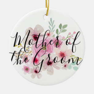 Ornamento De Cerâmica MÃE FLORA DE Watercolor DO GRUPO