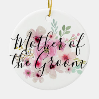 Ornamento De Cerâmica MÃE Floral De Watercolor do Partido Bridal do GROO