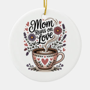 Ornamento De Cerâmica Mãe Funciona Com Amor