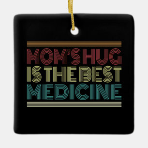 Ornamento De Cerâmica Mãe Hug é a melhor citação de medicamento  Orn