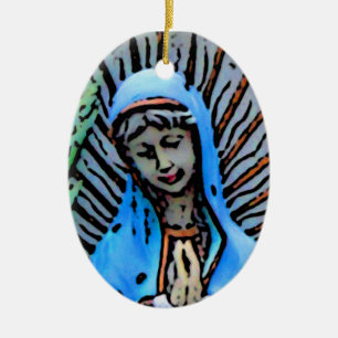 Ornamento De Cerâmica Mãe Mary