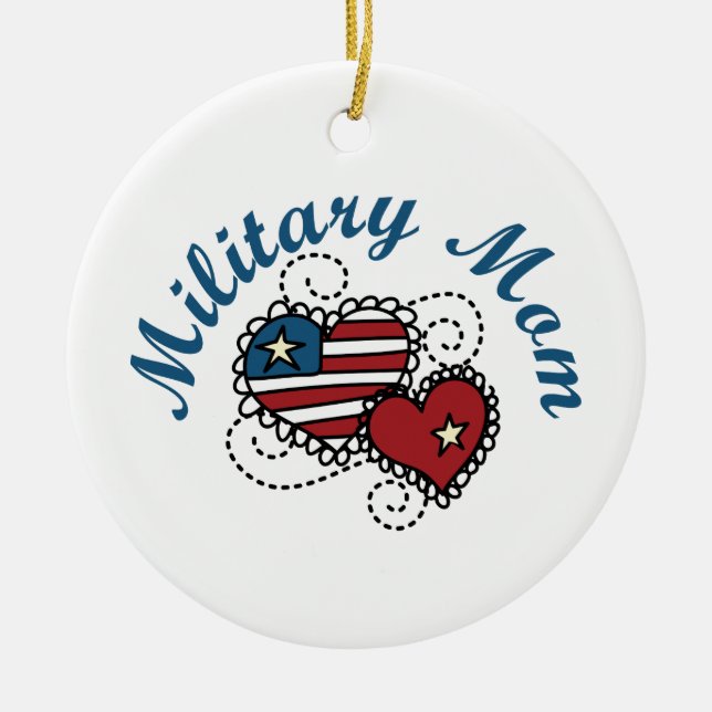 Ornamento De Cerâmica Mãe Militar (Frente)