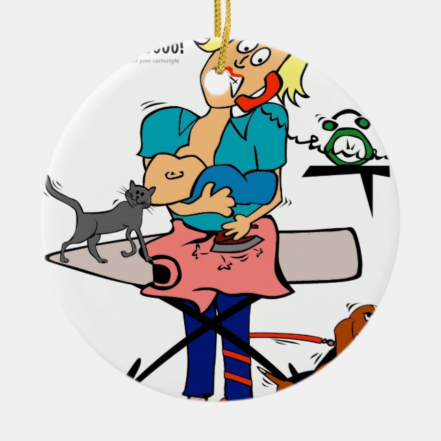 Ornamento De Cerâmica Mãe ocupada (Frente)