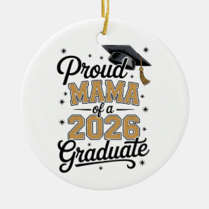 Ornamento De Cerâmica Mãe Orgulhosa De Um Graduado Em 2026 Graduação Dou