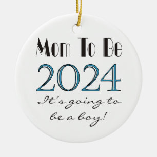 Ornamento De Cerâmica Mãe para ser o menino 2022