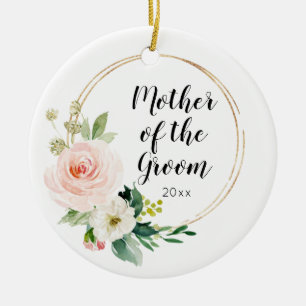 Ornamento De Cerâmica Mãe Personalizada do Casamento do Cavaleiro