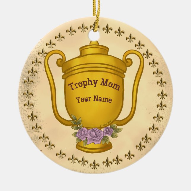 Ornamento De Cerâmica Mãe Troféu   (Frente)