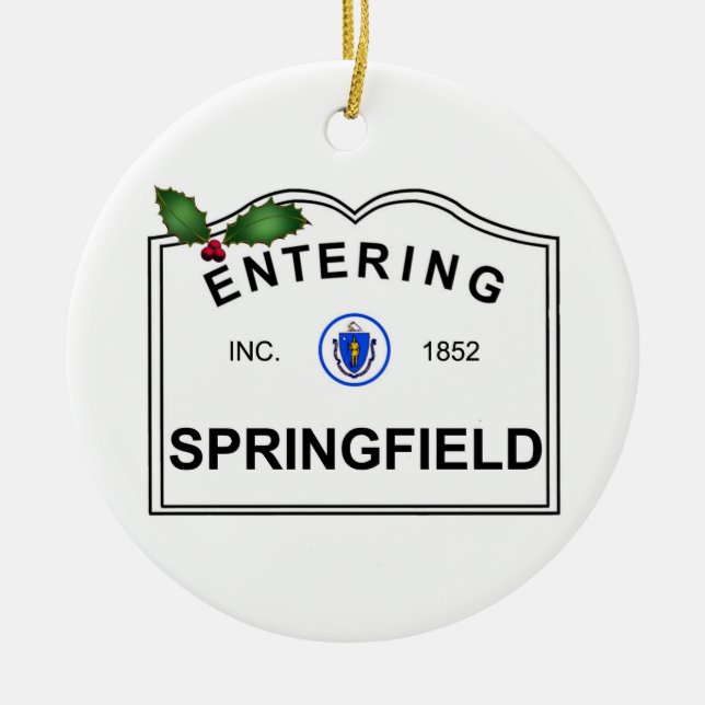 Ornamento De Cerâmica MÃES de Springfield (Frente)