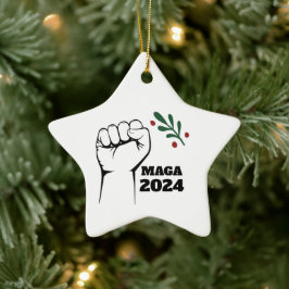 Ornamento De Cerâmica MAGA 2024 decoração da árvore de Natal