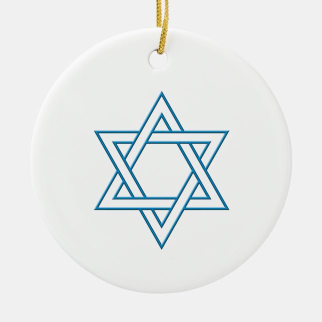 Ornamento De Cerâmica Magen David (Frente)
