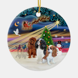 Ornamento De Cerâmica Magia de Natal - Cavaleiros (três)