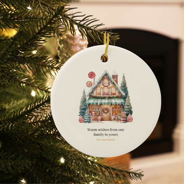 Ornamento De Cerâmica Magia de Natal escandinava (Criador carregado)