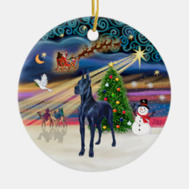 Ornamento De Cerâmica Magia de Natal - Grande Dano Azul