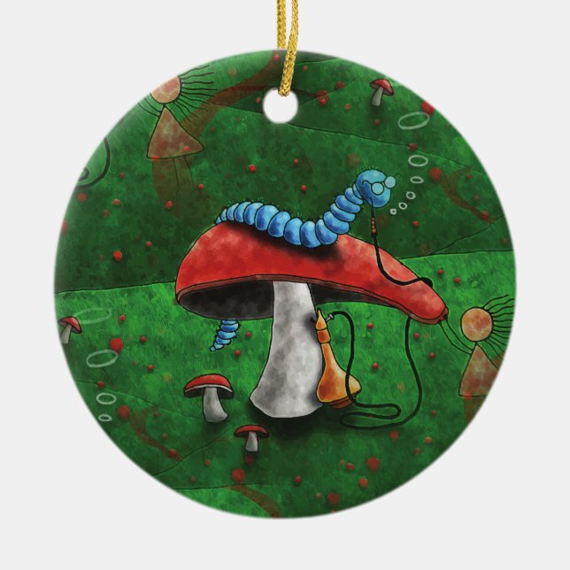 Ornamento De Cerâmica Magic Mushroom (Frente)