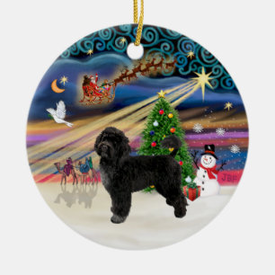 Ornamento De Cerâmica Mágica Xmas - Cão de Água Português (R)
