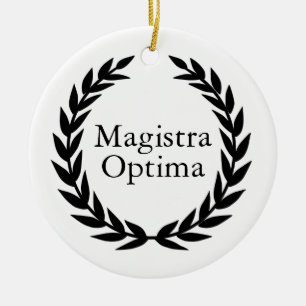 Ornamento De Cerâmica Magistra Optima Latim Professora
