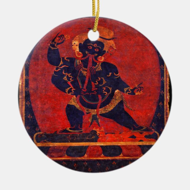Ornamento De Cerâmica Mahakala, século XII (Frente)