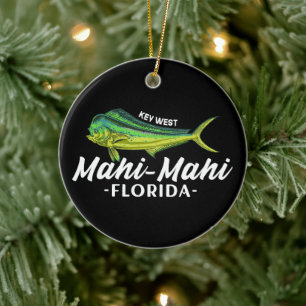 Ornamento De Cerâmica Mahi Key West Florida Fish Coryphaena Gift