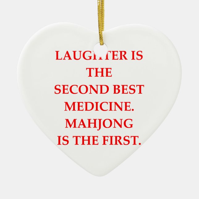 Ornamento De Cerâmica mahjong (Frente)