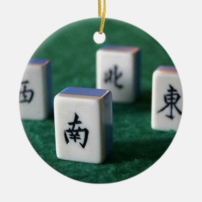 Ornamento De Cerâmica Mahjong (Frente)