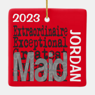 Ornamento De Cerâmica Maid Extraordinaire CUSTOM