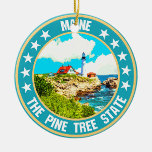Ornamento De Cerâmica Maine