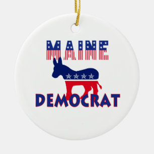 Ornamento De Cerâmica Maine Democrata