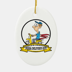 ORNAMENTO DE CERÂMICA MAIOR CARTÃO DE CARA PIZZA DE FORNECIMENTO DO MUN