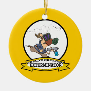 ORNAMENTO DE CERÂMICA MAIOR EXTERMINADOR DE CARTÃO PARA HOMENS DO MUNDO