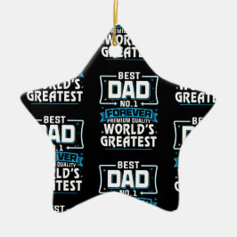 Ornamento De Cerâmica Maior No.1 do Mundo do Pai Pai dos Homens