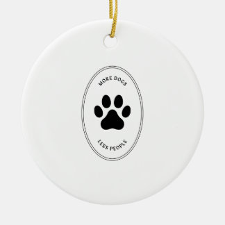 Ornamento De Cerâmica Mais cachorros menos pessoas