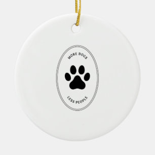 Ornamento De Cerâmica Mais cães menos pessoas