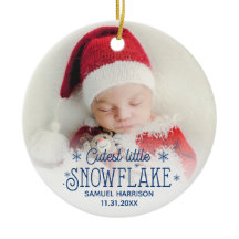 Mais fofo floco de neve bebê primeiro natal