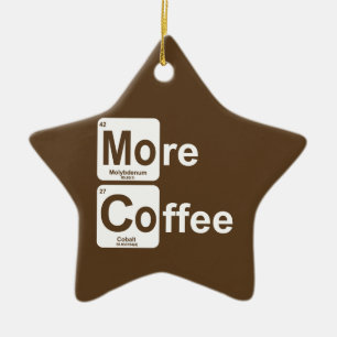 Ornamento De Cerâmica Mais Mesa Periódica do Café