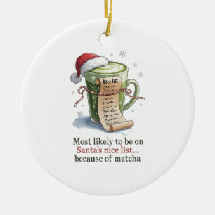 Ornamento De Cerâmica Mais Propenso a Beber Matcha Enquanto Todos os Out