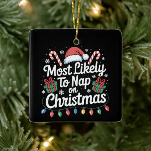 Ornamento De Cerâmica Mais Propenso a Dormir no Natal Família Combinando