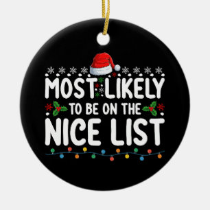 Ornamento De Cerâmica Mais Provavelmente Na Lista De Nice Holid De Natal