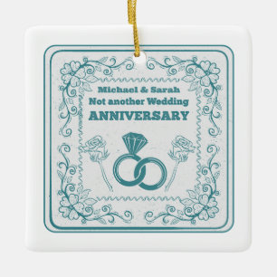 Ornamento De Cerâmica Mais um aniversário de casamento